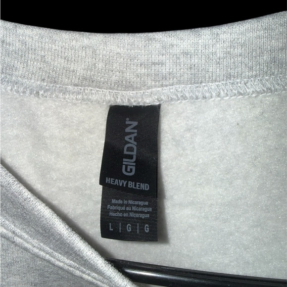 🦌Gildan Light Gray Sweatshirt Green Bay Antler Motif Unisex Large NWOT - Picture 4 of 5